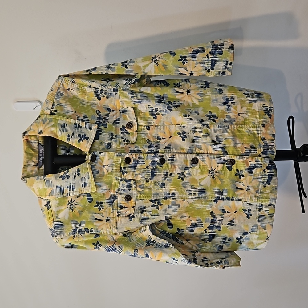 KORET CITY BLUES VINTAGE WOMEN'S MULTICOLOR FLORAL 3/4 SLEEVE  JACKET SIZE L - Picture 3 of 9